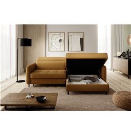 Corner sofa Elgomsi R, Manhattan 45, yellow, H100x228x165