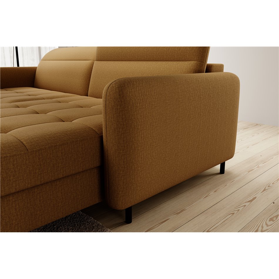 Corner sofa Elgomsi R, Manhattan 45, yellow, H100x228x165