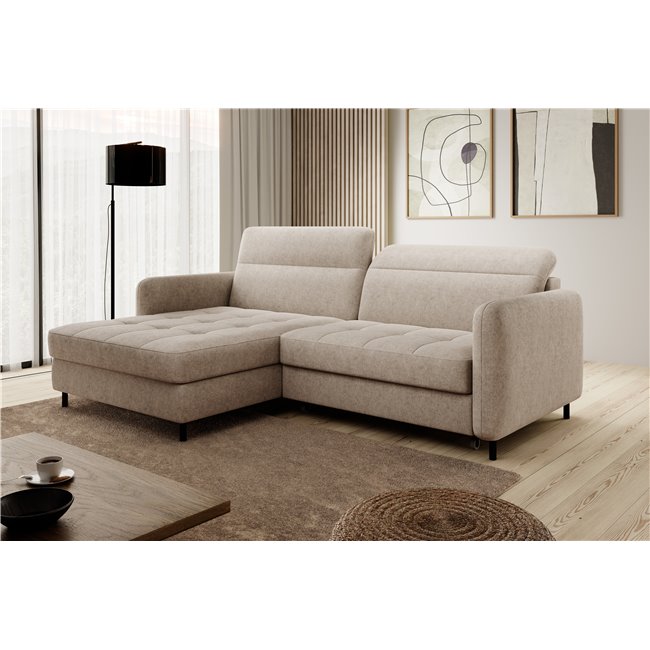 Corner sofa Elgomsi L, Raquel 18, beige, H100x228x165
