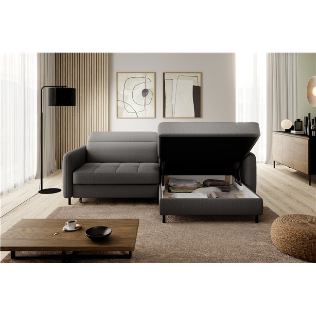 Corner sofa Elgomsi R, Manhattan 06, gray, H100x228x165