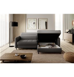 Corner sofa Elgomsi R, Manhattan 06, gray, H100x228x165