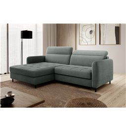 Угловой диван Elgomsi L, Touch 100, зеленый, H100x228x165