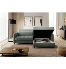 Corner sofa Elgomsi R, Touch 100, green, H100x228x165