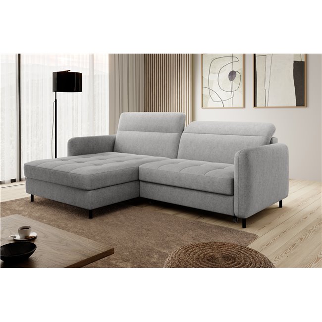 Corner sofa Elgomsi L, Raquel 03, gray, H100x228x165