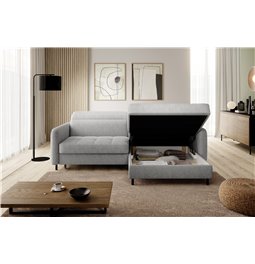 Corner sofa Elgomsi L, Raquel 03, gray, H100x228x165