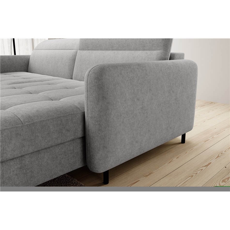 Corner sofa Elgomsi R, Raquel 03, gray, H100x228x165