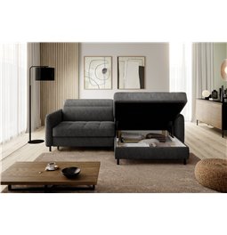 Corner sofa Elgomsi L, Raquel 05, gray, H100x228x165