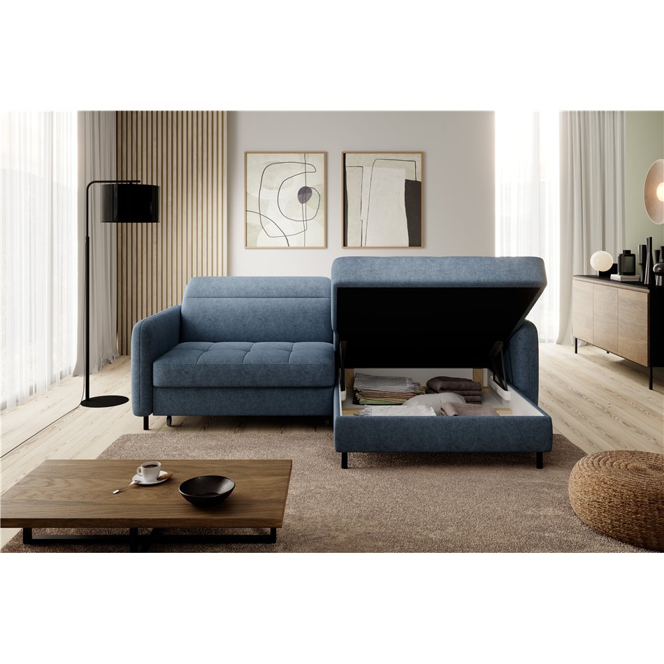 Corner sofa Elgomsi R, Raquel 40, blue, H100x228x165
