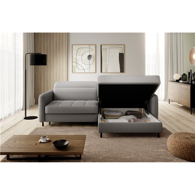 Corner sofa Elgomsi L, Manhattan 03, gray, H100x228x165