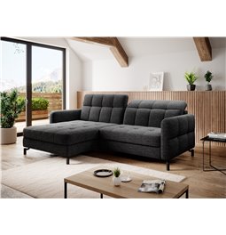 Corner sofa Elorelle L, Berlin 02, black, H105x225x160