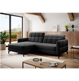 Corner sofa Elorelle L, Sawana 14, black, H105x225x160