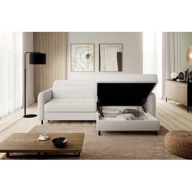 Угловой диван Elgomsi R, Royal 01, белый, H100x228x165