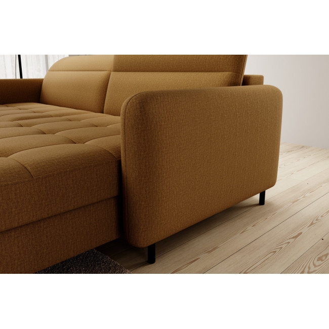 Corner sofa Elgomsi L, Manhattan 45, yellow, H100x228x165