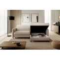 Corner sofa Elgomsi L, Raquel 18, beige, H100x228x165