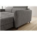 Corner sofa Elgomsi L, Raquel 04, gray, H100x228x165
