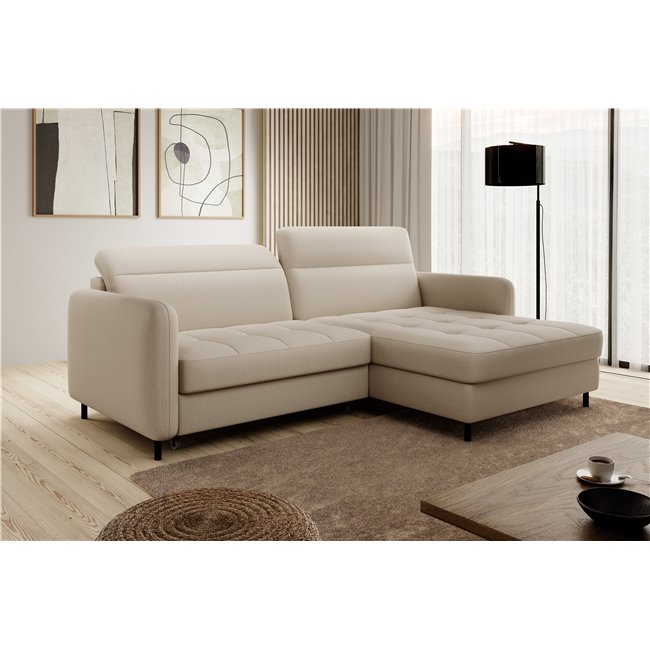 Corner sofa Elgomsi R, Manhattan 18, beige, H100x228x165