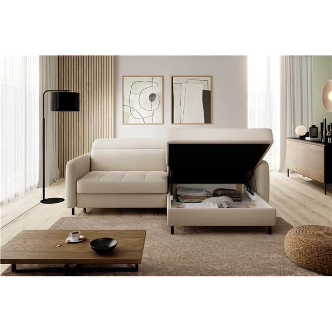 Corner sofa Elgomsi R, Manhattan 18, beige, H100x228x165