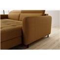 Corner sofa Elgomsi L, Manhattan 45, yellow, H100x228x165