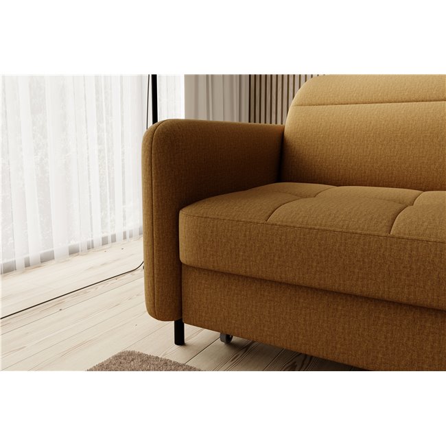 Corner sofa Elgomsi L, Manhattan 45, yellow, H100x228x165