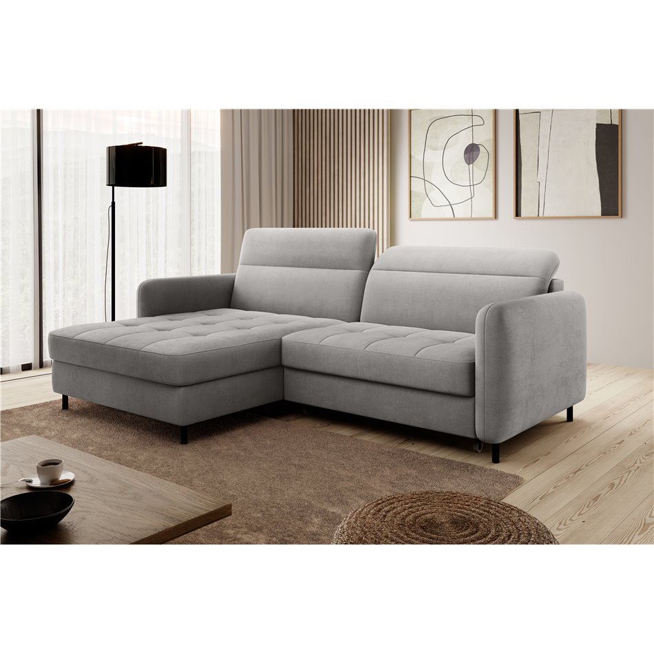 Corner sofa Elgomsi L, Touch 03, gray, H100x228x165