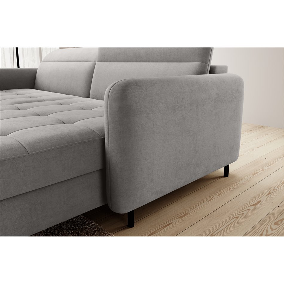 Corner sofa Elgomsi L, Touch 03, gray, H100x228x165