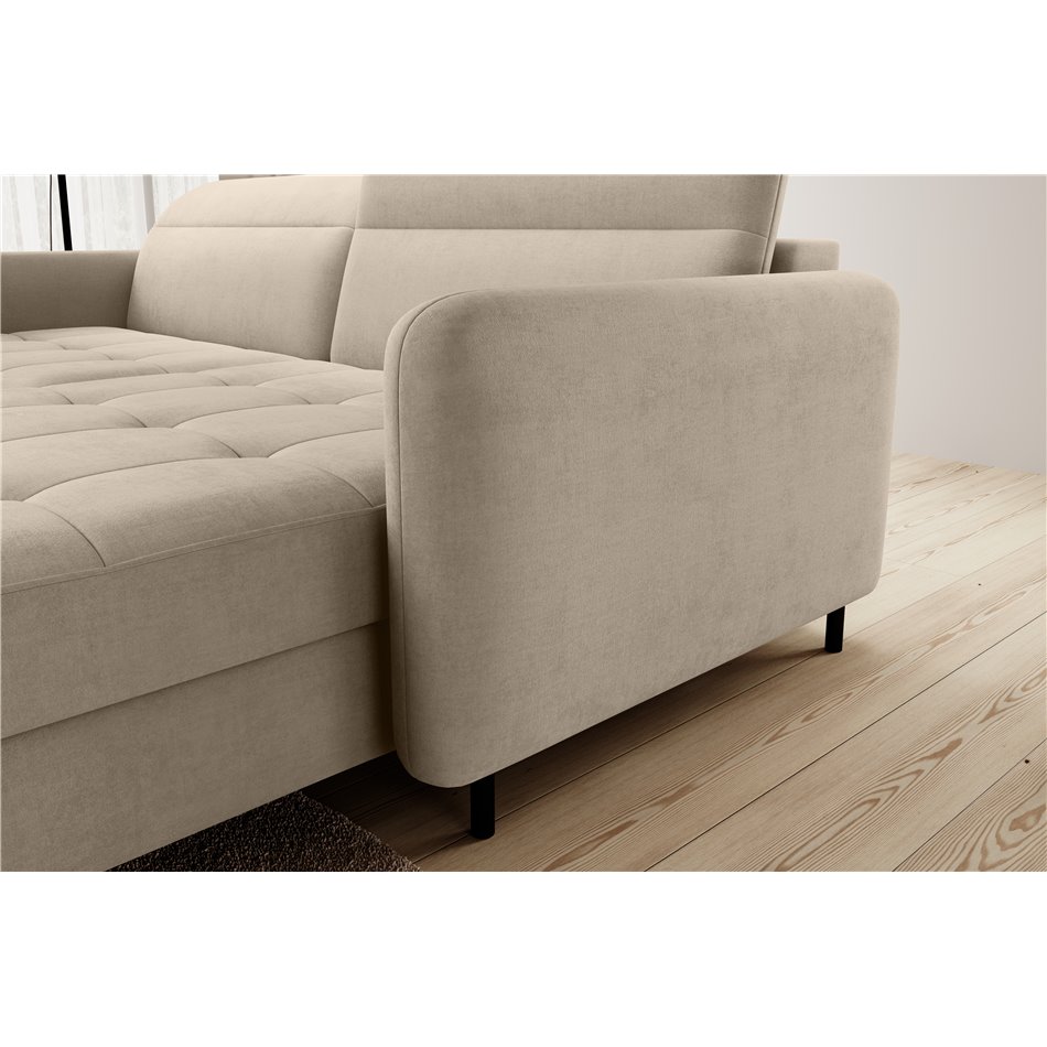 Угловой диван Elgomsi L, Touch 18, бежевый, H100x228x165