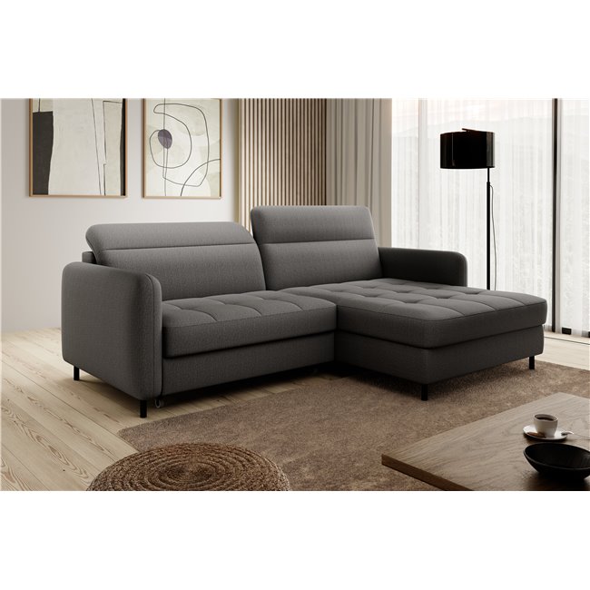 Corner sofa Elgomsi R, Manhattan 06, gray, H100x228x165