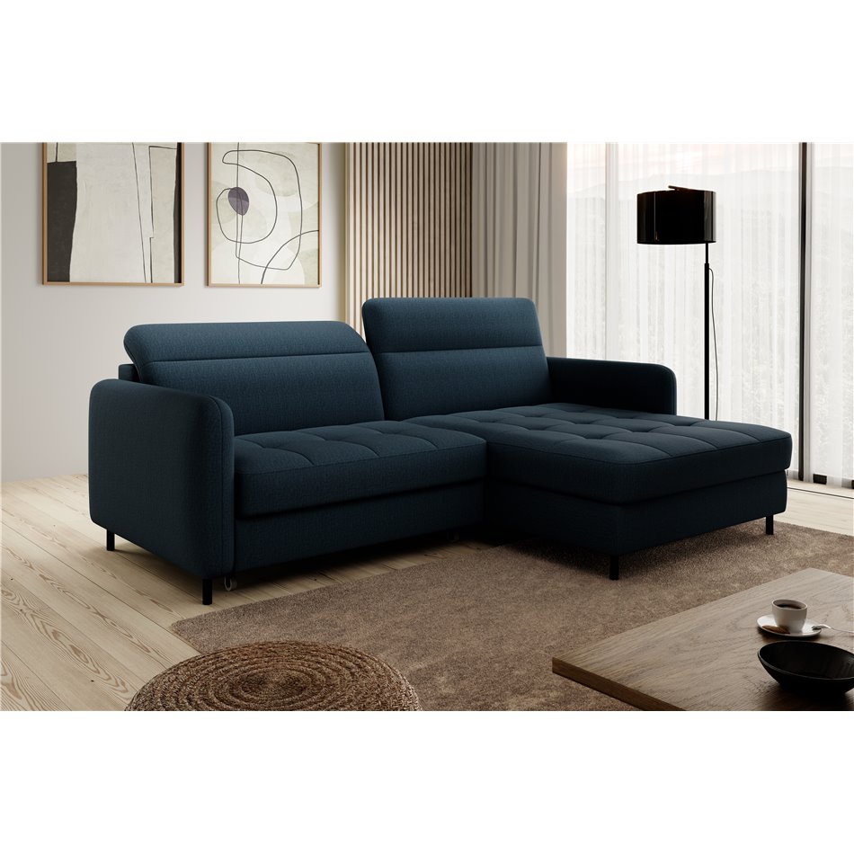 Corner sofa Elgomsi R, Manhattan 40, blue, H100x228x165