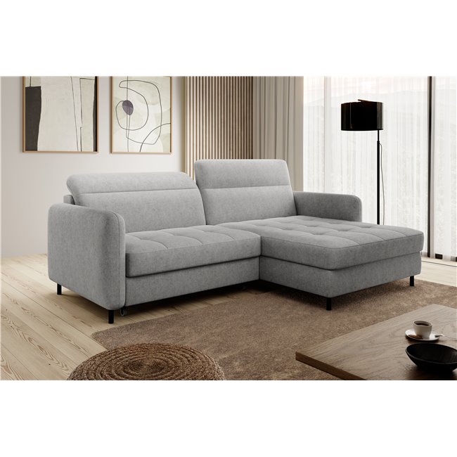 Corner sofa Elgomsi R, Raquel 03, gray, H100x228x165