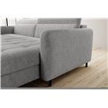Corner sofa Elgomsi R, Raquel 03, gray, H100x228x165