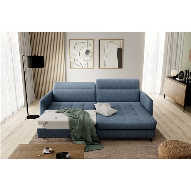 Corner sofa Elgomsi R, Raquel 40, blue, H100x228x165
