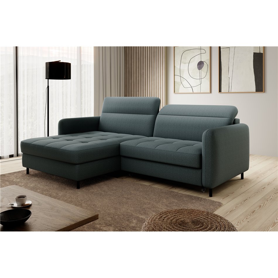 Corner sofa Elgomsi L, Manhattan 38, green, H100x228x165