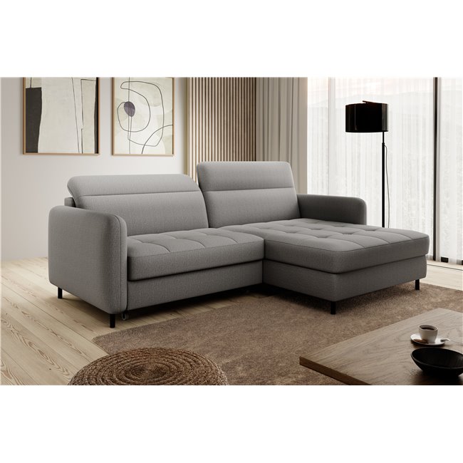 Corner sofa Elgomsi R, Manhattan 03, gray, H100x228x165
