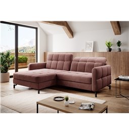 Corner sofa Elorelle L, Kronos 29, pink, H105x225x160