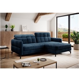Corner sofa Elorelle R, Monolith 77, blue, H105x225x160