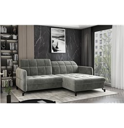 Corner sofa Elorelle R, Monolith 85, gray, H105x225x160