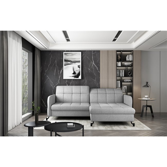 Corner sofa Elorelle R, Grande 81, gray, H105x225x160