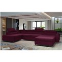 Corner sofa Elosette L, Mat Velvet 68, purple, H98x370x200