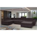 Corner sofa Elosette L, Monolith 29, brown, H98x370x200