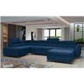 Corner sofa Elosette L, Monolith 77, blue, H98x370x200
