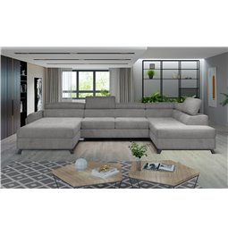 Corner sofa Elosette R, Sawana 21, gray, H98x370x200