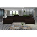 Corner sofa Elosette R, Sawana 26, brown, H98x370x200