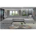 Corner sofa Elosette R, Paros 05, gray, H98x370x200