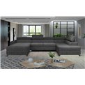 Corner sofa Elosette R, Dora 96, gray, H98x370x200