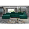 Corner sofa Elosette R, Monolith 37, green, H98x370x200
