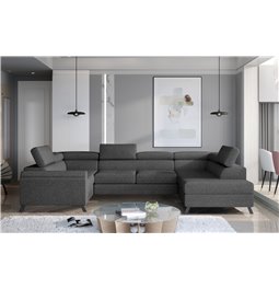 Corner sofa Elscada R, Inari 96, gray, H98x330x200