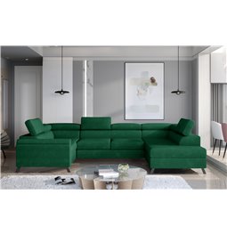 Corner sofa Elscada R, Kronos 19, green, H98x330x200