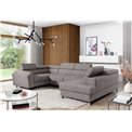 Corner sofa Elscada R, Palacio 90, gray, H98x330x200