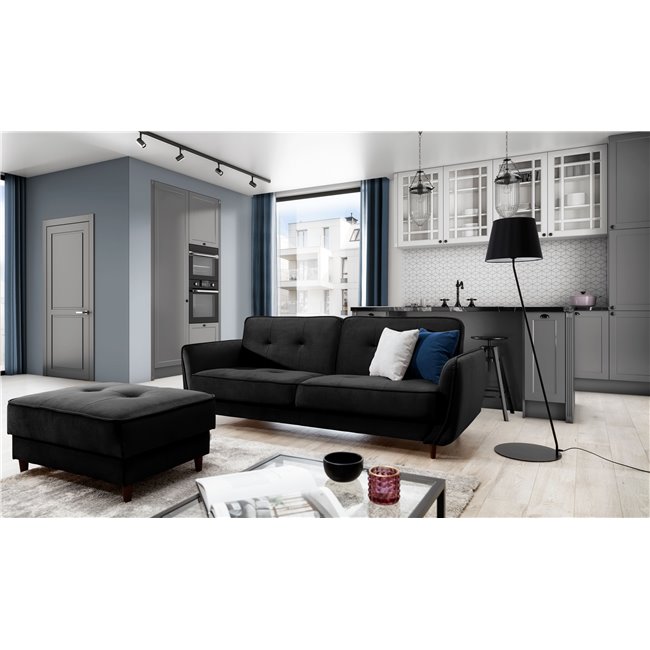 Sofa bed Ellis , Loco 10, black, H83x220x90