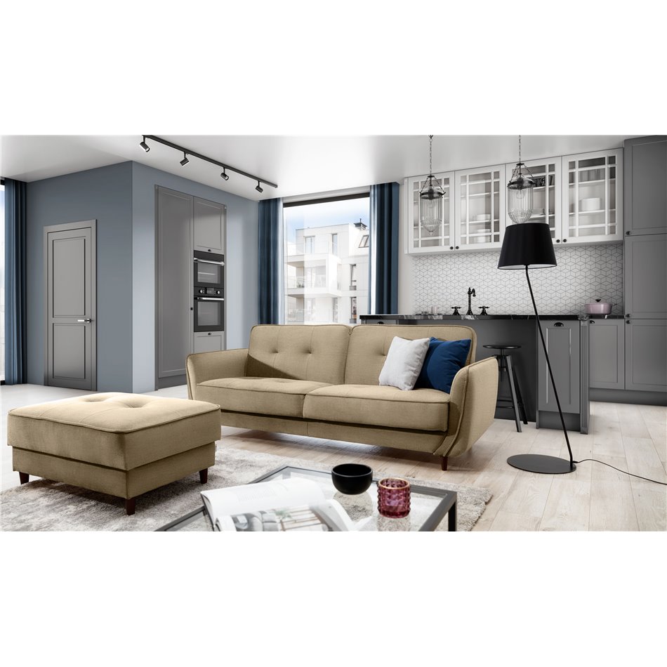 Sofa bed Ellis , Monolith 09, light brown, H83x220x90